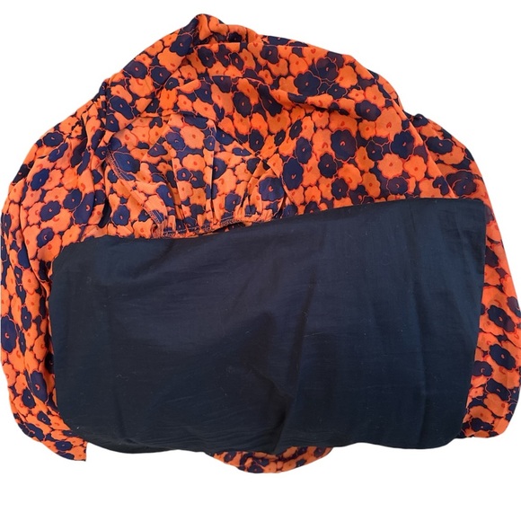 Women’s Orange & Navy Midi Dress. Size Medium - Picture 5 of 5